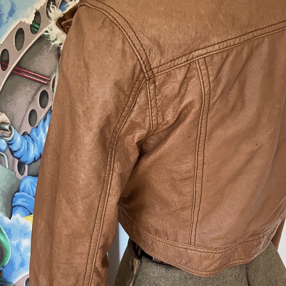 GRAB genuine leather Jacket w removable fur collar - Picture 4 of 14